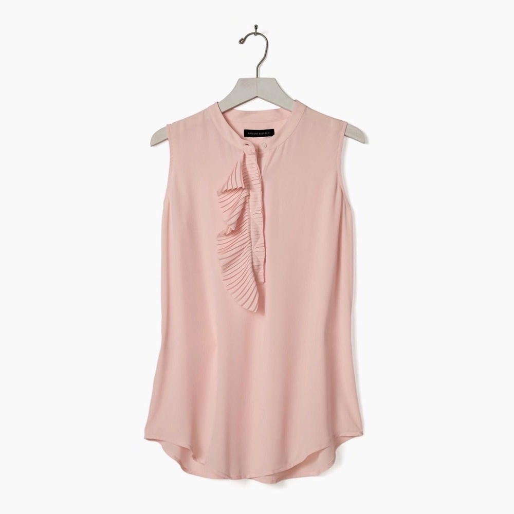 Banana Republic Ruffle Top Luminous Peach